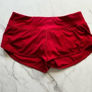 Red Lululemon Speed Up Short